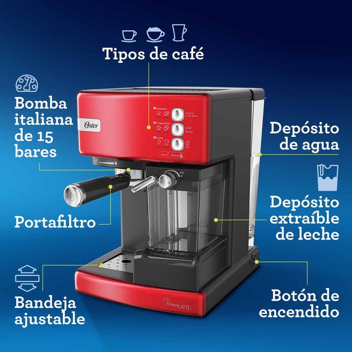 Cafetera Oster Bvstem6603r Compatible Con Cápsulas 1170 W