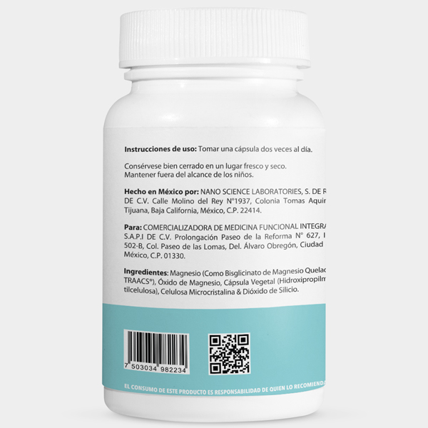 Magnesio Quelado 100 cápsulas vegetales Magno Complex Matter
