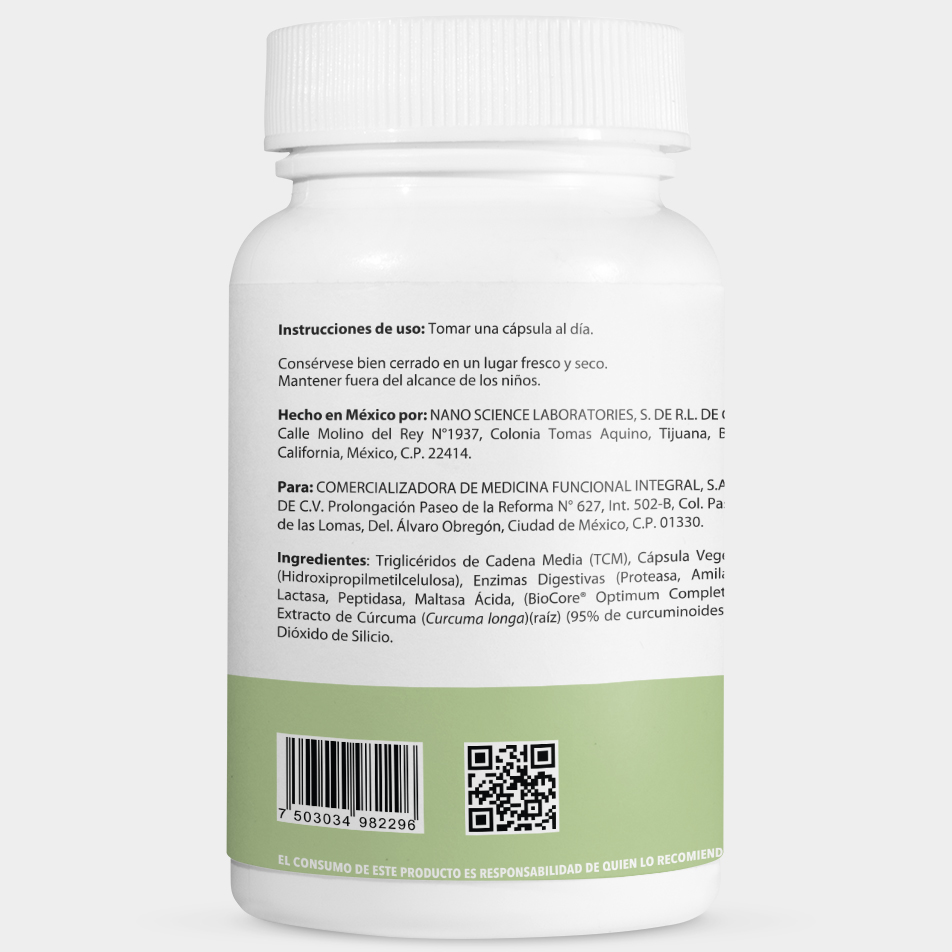 Enzimas Digestivas con Inulina y Cúrcuma 100 cápsulas Multizyme