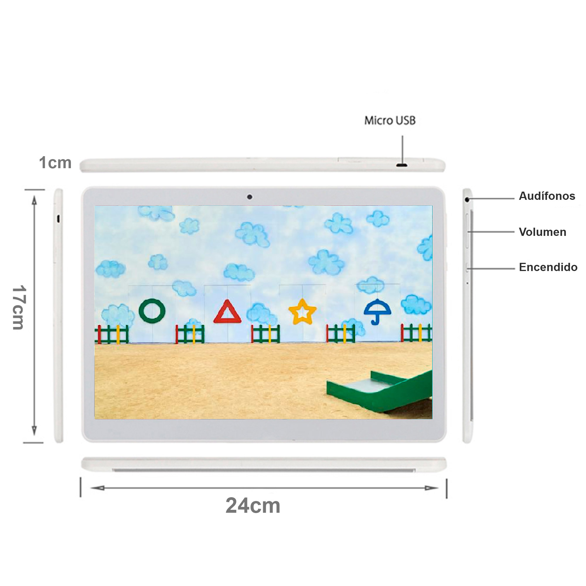 TABLET VAK 101 DECACORE 10" 64GB 2 SIMS 4G ANDROID 5MP TURBO 