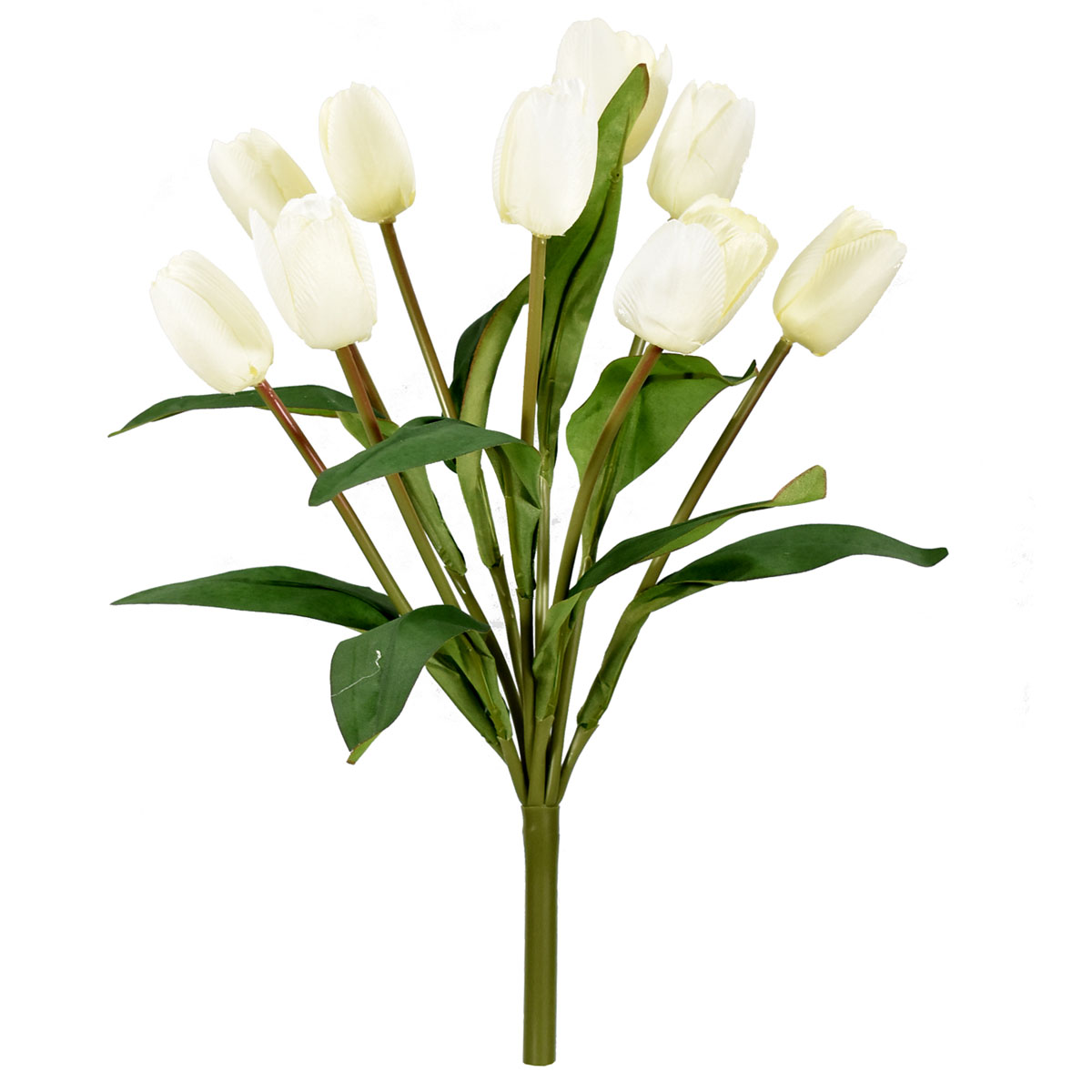 Tulipanes Artificales Ramo de 9 Flores 40 cm Altura Crema Blumart