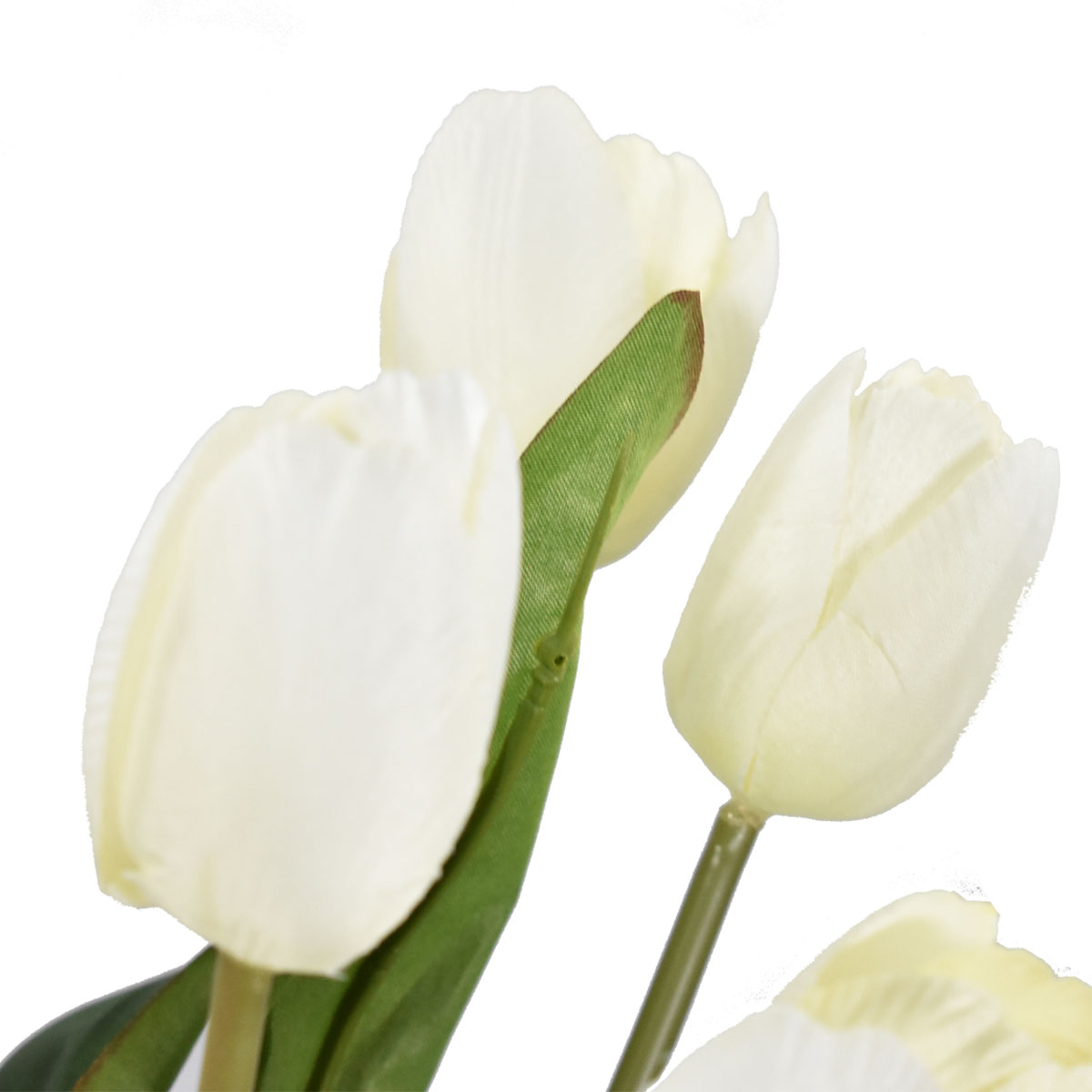 Tulipanes Artificales Ramo de 9 Flores 40 cm Altura Crema Blumart