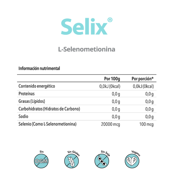 L-Selenometionina 60 cápsulas vegetales Selix Matter