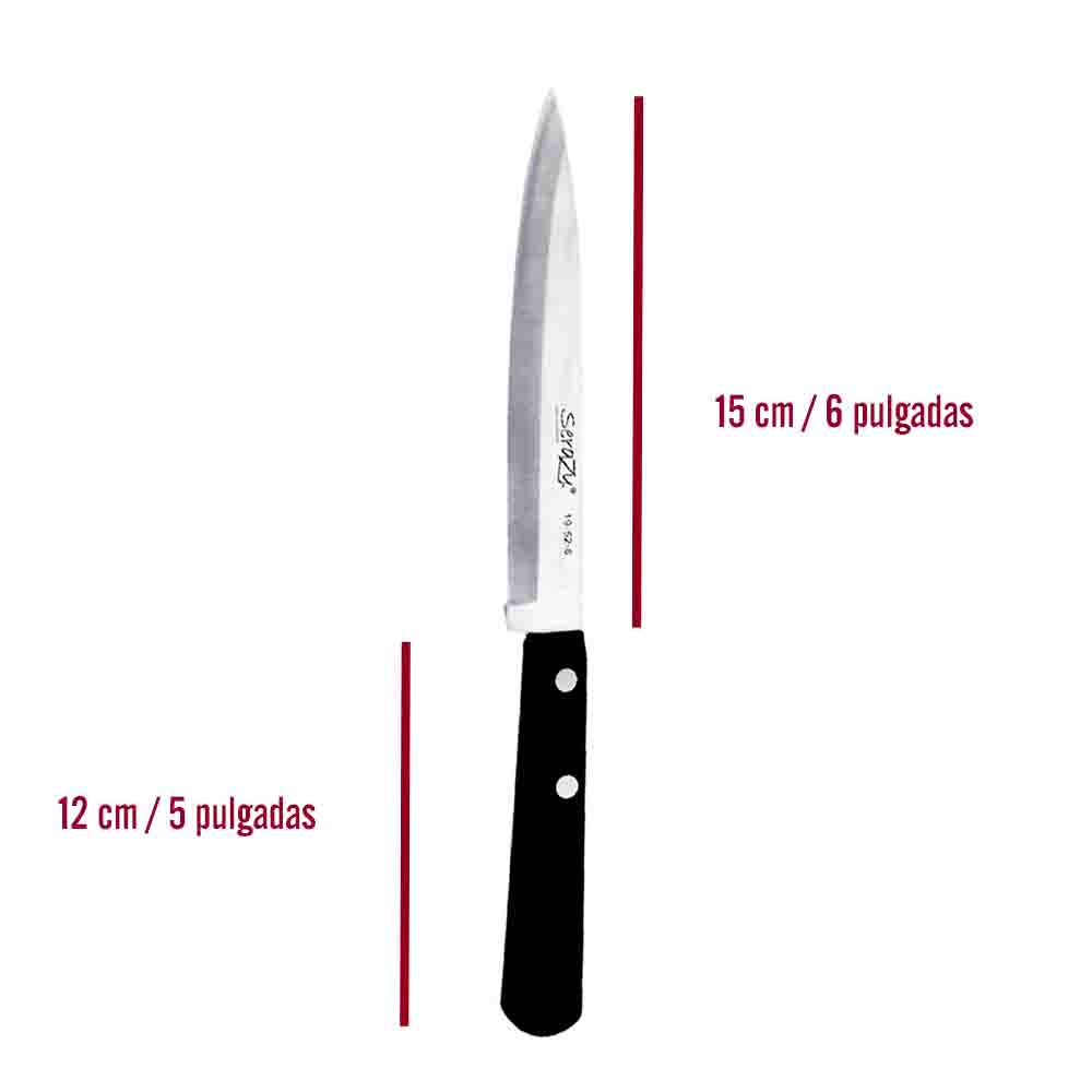 Set de 30 cuchillos de cocina de acero inoxidable ,15cm de hoja. Marca Serazu 19-52-6
