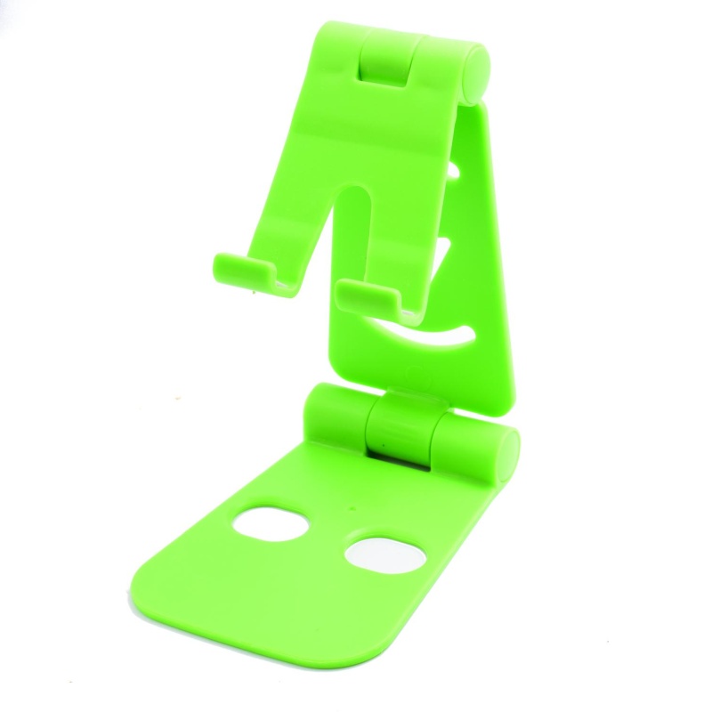 Soporte base plegable para smartphone celular verde ligero practico