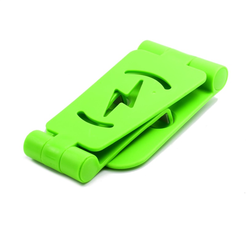 Soporte base plegable para smartphone celular verde ligero practico
