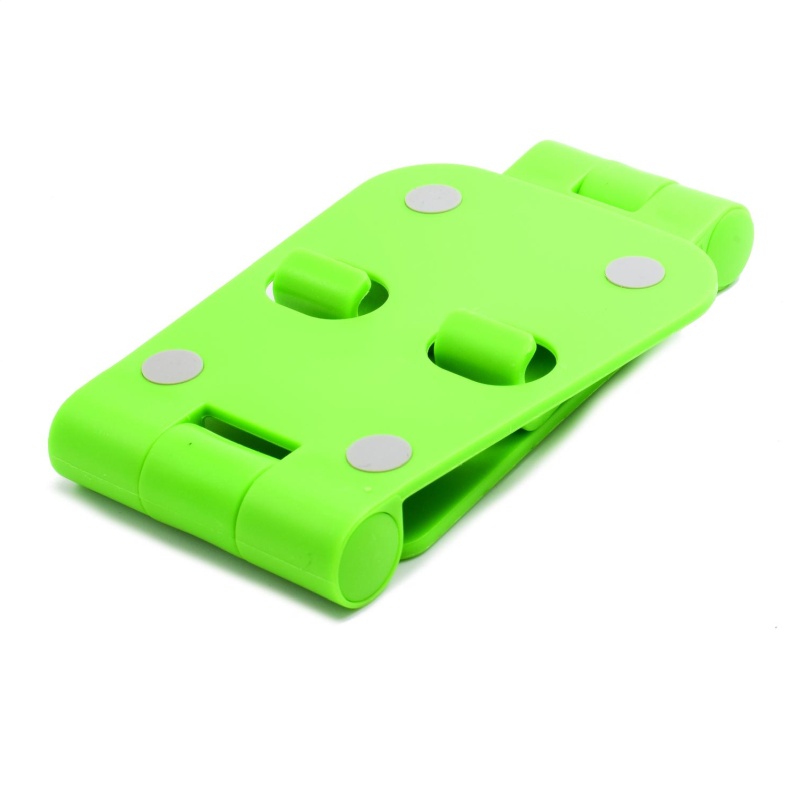 Soporte base plegable para smartphone celular verde ligero practico