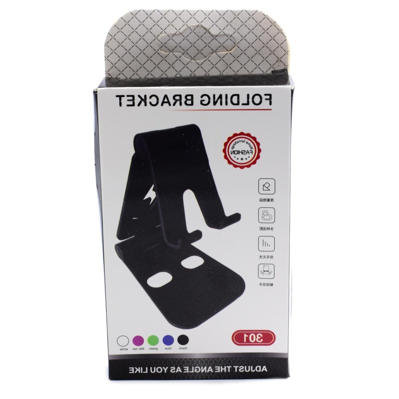 Soporte base plegable para smartphone celular verde ligero practico