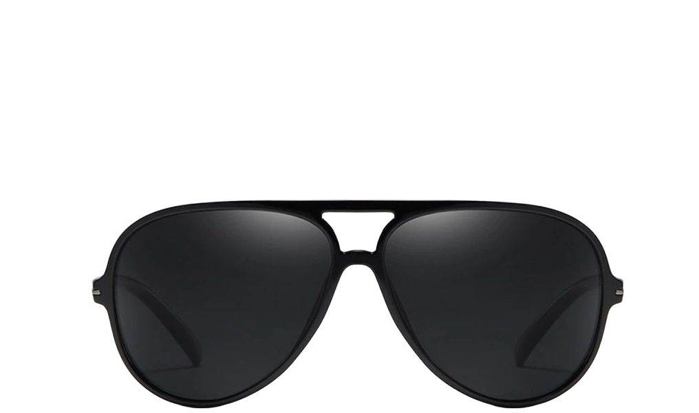 Lentes De Sol Kansas Aviador Negro Matte Polarizados By Rebel