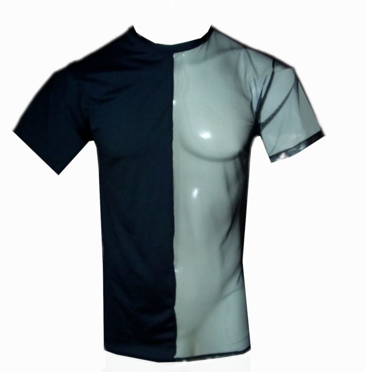 Sexy playera con transparencia lateral HALF & HALF