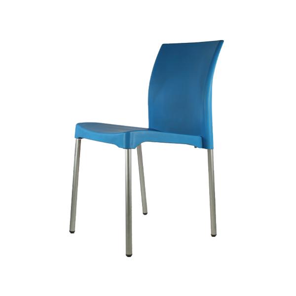 Set 4 Sillas para comedor Vivanti Azul plastico Mundo In.