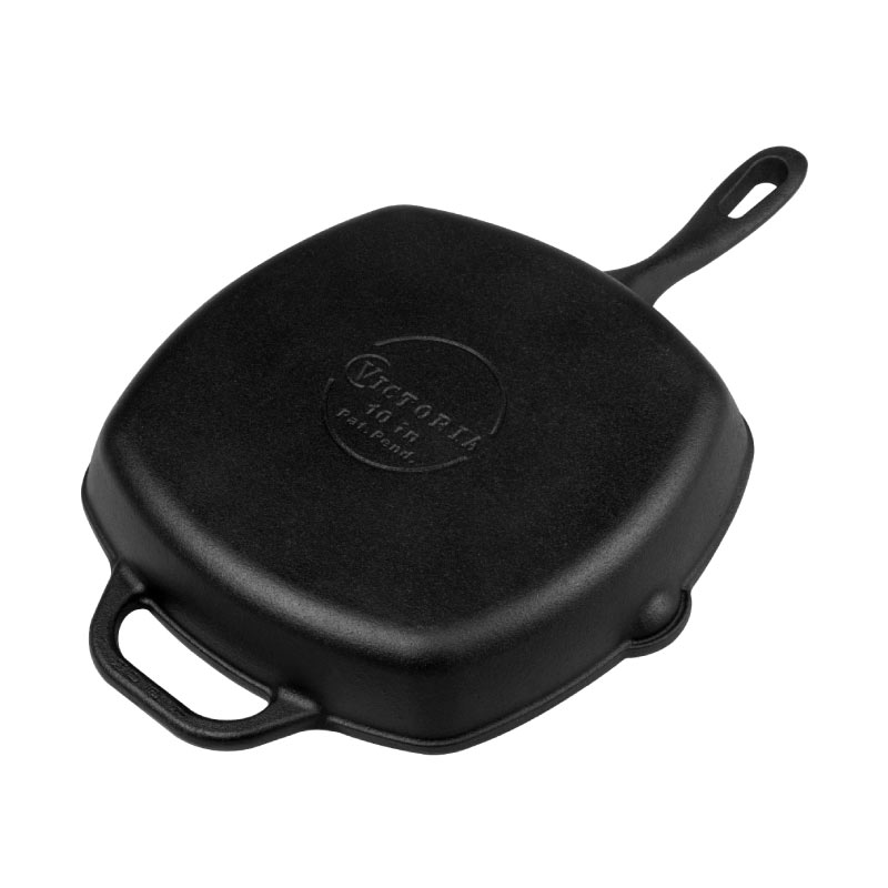 Sartén Cuadrado de Hierro Fundido Esmaltado marca victoria