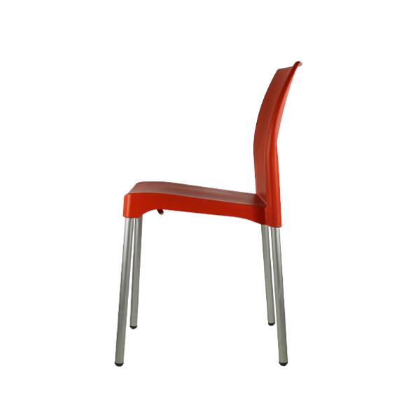 Set 4 Sillas para comedor Vivanti Naranja plastico Mundo In.