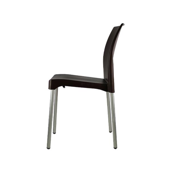 Set 4 Sillas para comedor Vivanti cafe plastico Mundo In.