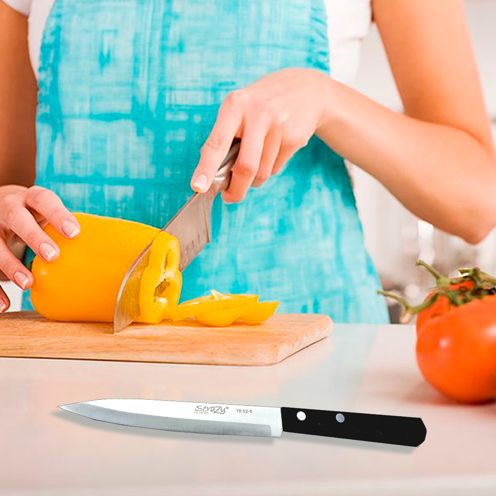 Set de 30 cuchillos de cocina de acero inoxidable ,15cm de hoja. Marca Serazu 19-52-6