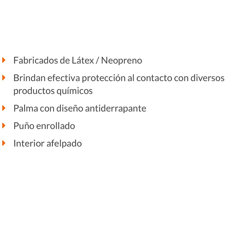 Guantes Medianos de látex reforzados Neopreno ( 2 PARES ) ,Uso Domestico Limpieza casa y Manejo de Productos Químicos TRUPER