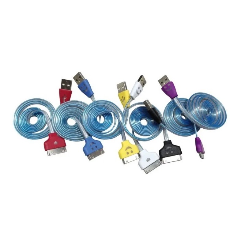 Cable Usb Para Iphone 4 iPad iPod Solo Carga Con Luz