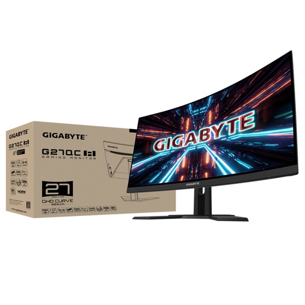 Monitor Gamer Gigabyte Curvo de 27" Led / G27CQ-SA / Negro / 100V
