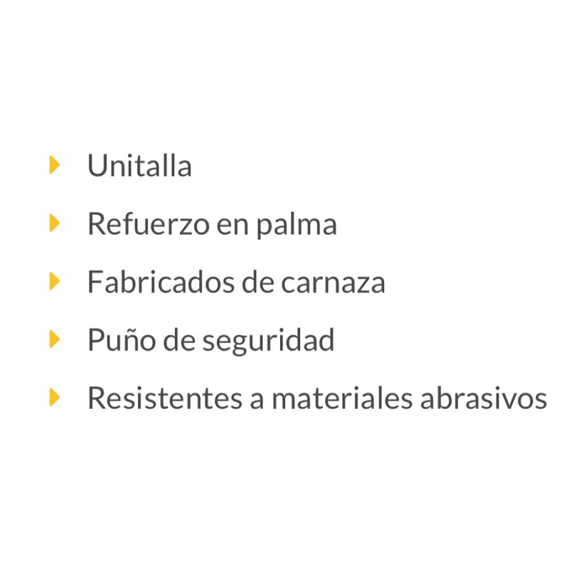 Guantes de Carnaza cortos,(2 PARES) Construcción Seguridad -Uso industrial-Manejo de Herramientas Carga y descarga GU-225 Pretul