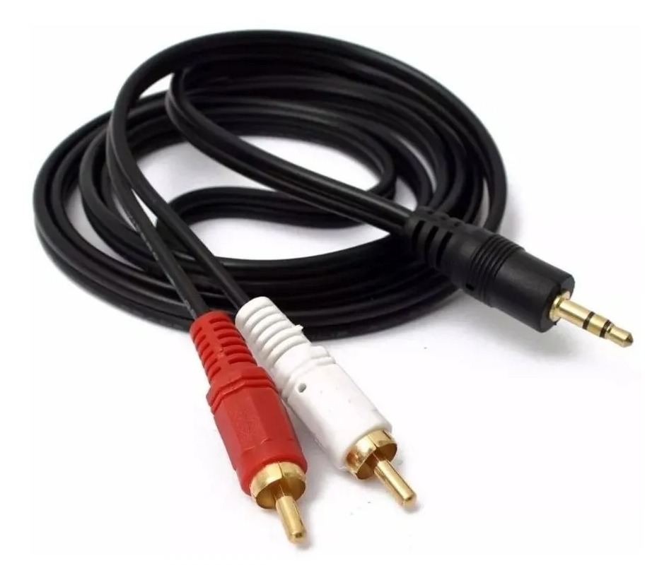 Cable Audio Auxiliar Plug 3.5mm 2 Rca 1.5m 2 Puntas Nuevo