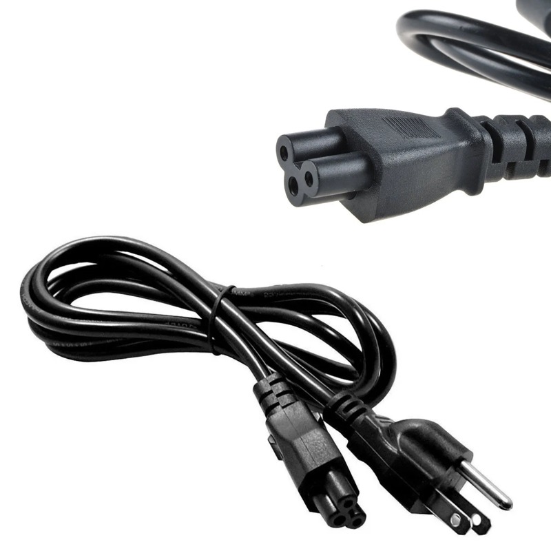 Cable De Corriente Trifásico Trébol Mickey Para Cargador De Laptop