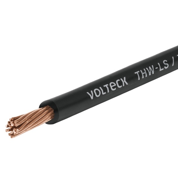 Cable Eléctrico THHW-LS, 12 AWG, color negro rollo de 100 m para cableado de iluminación, contactos de casa CAB-12N VOLTECK