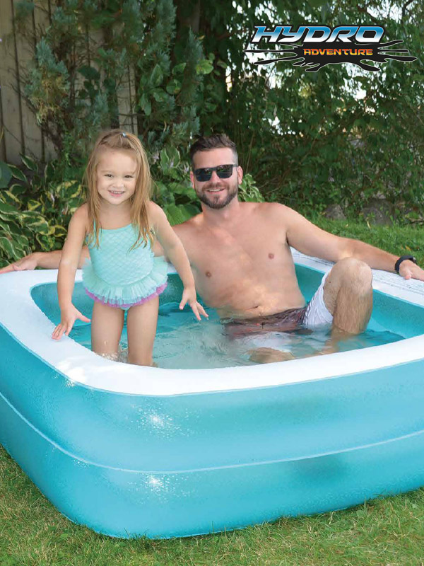 Alberca Inflable Cuadrada Sunclub 2 Aros 145cmx45cm