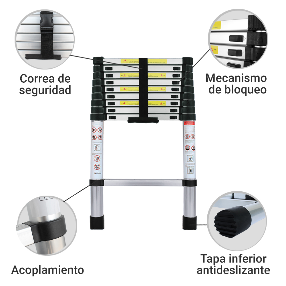 Escalera Telescópica Retráctil Lo Necesito 2.9 metros