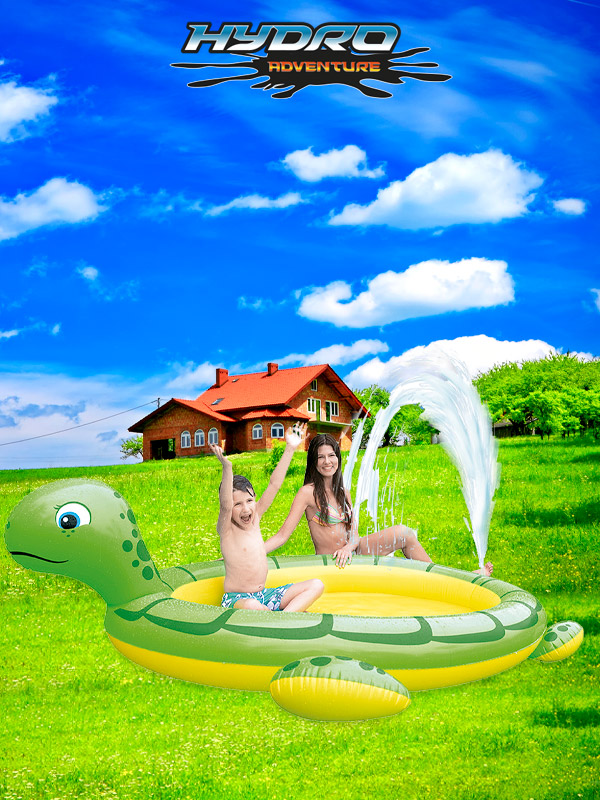 Alberca Inflable Circular Sunclub Diseño De Tortuga