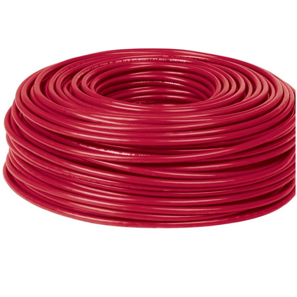 Cable Eléctrico THHW-LS, 10 AWG, color rojo (activo)rollo 100 m Instalaciones eléctricas -iluminación  CAB-10R VOLTECK 