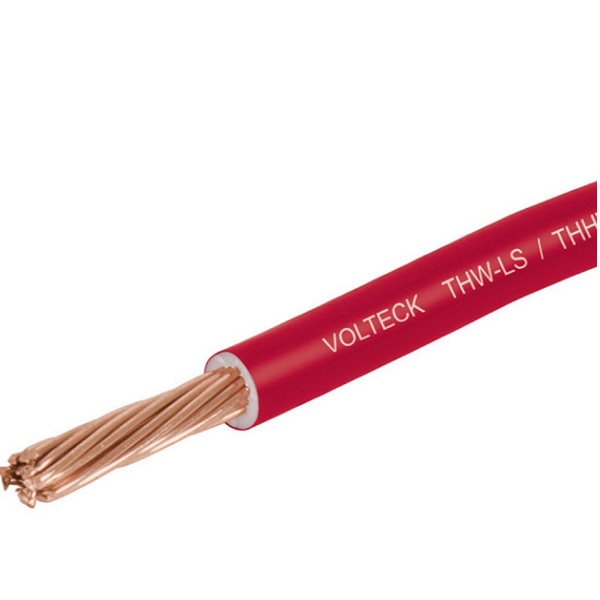 Cable Eléctrico THHW-LS, 10 AWG, color rojo (activo)rollo 100 m Instalaciones eléctricas -iluminación  CAB-10R VOLTECK 