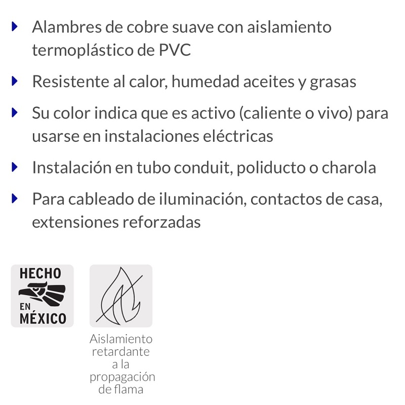 Cable Eléctrico THHW-LS, 10 AWG, color rojo (activo)rollo 100 m Instalaciones eléctricas -iluminación  CAB-10R VOLTECK 