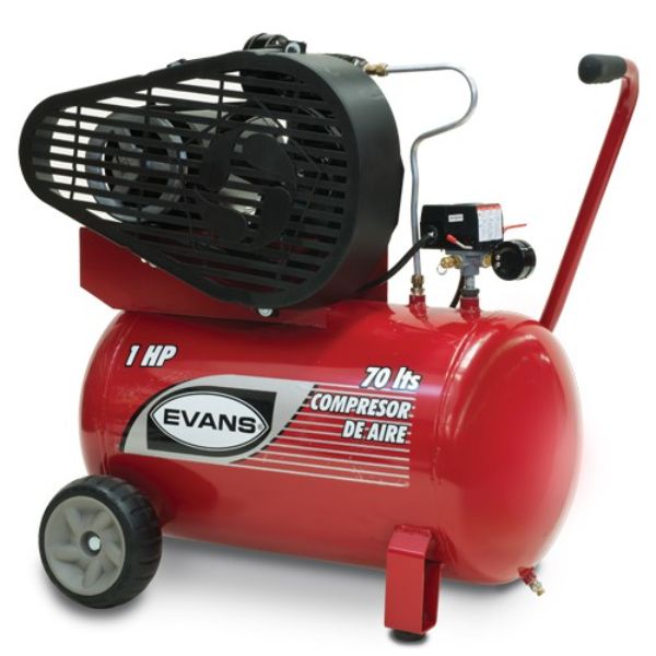 Compresor De Aire Lubricado Evans 1 Etapa 1 Hp 70 L 125 Psi