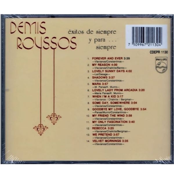 CD Demis Roussos ~ Éxitos de siempre y para siempre