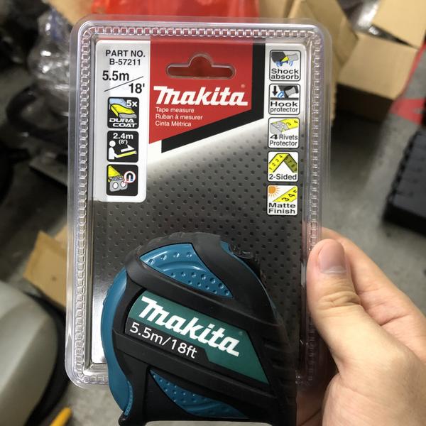 Flexómetro Uso Rudo 5.5m/18ft X 25mm Makita B57211