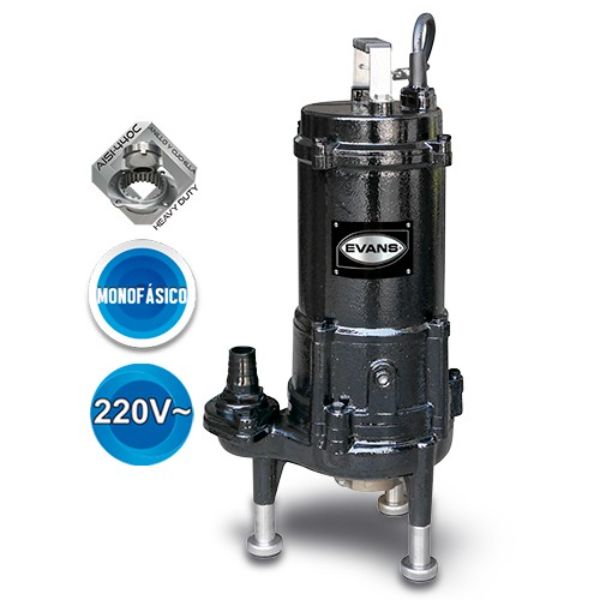 Bomba Trituradora Evans Monofásica 220v 1.5 Hp Uso Pesado