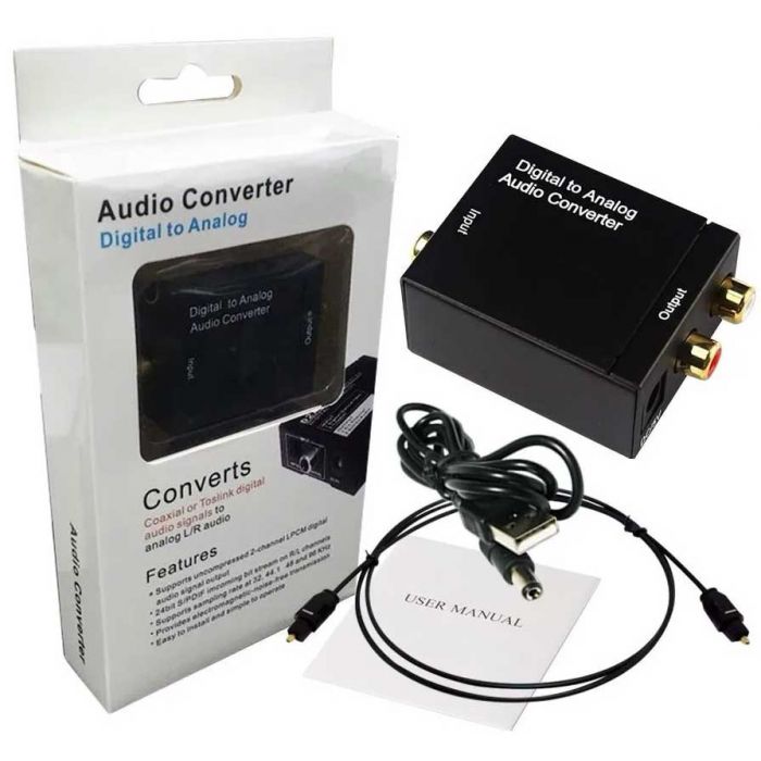 Convertidor de Audio Digital Óptico a RCA Análogo