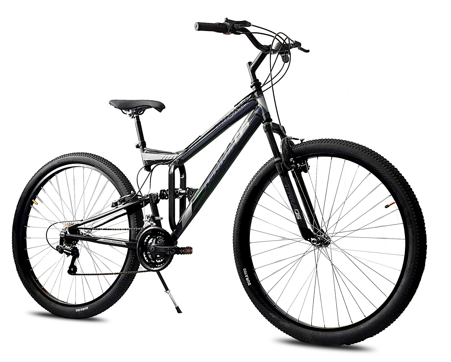 Bicicleta Black Panther Terra Rodada 29 Doble Suspensión 18 Vel Gris
