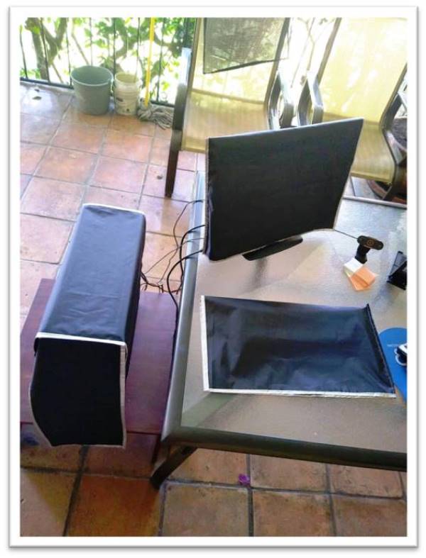 Fundas Para PC, color negro (Kit incluye, para: monitor, CPU, teclado e impresora)