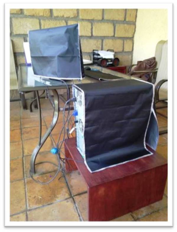 Fundas Para PC, color negro (Kit incluye, para: monitor, CPU, teclado e impresora)