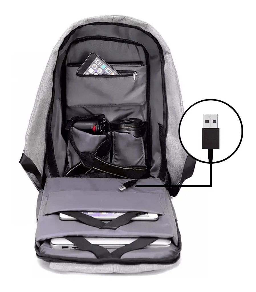 Mochila Urbana impermeable Unisex Antirrobo 35l + puerto Usb cargador /para Notebook15.6"