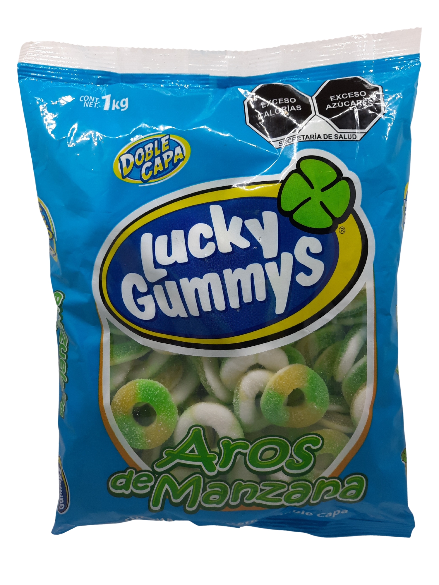 Gomitas Lucky Gummys Aros de Manzana 1 Kg