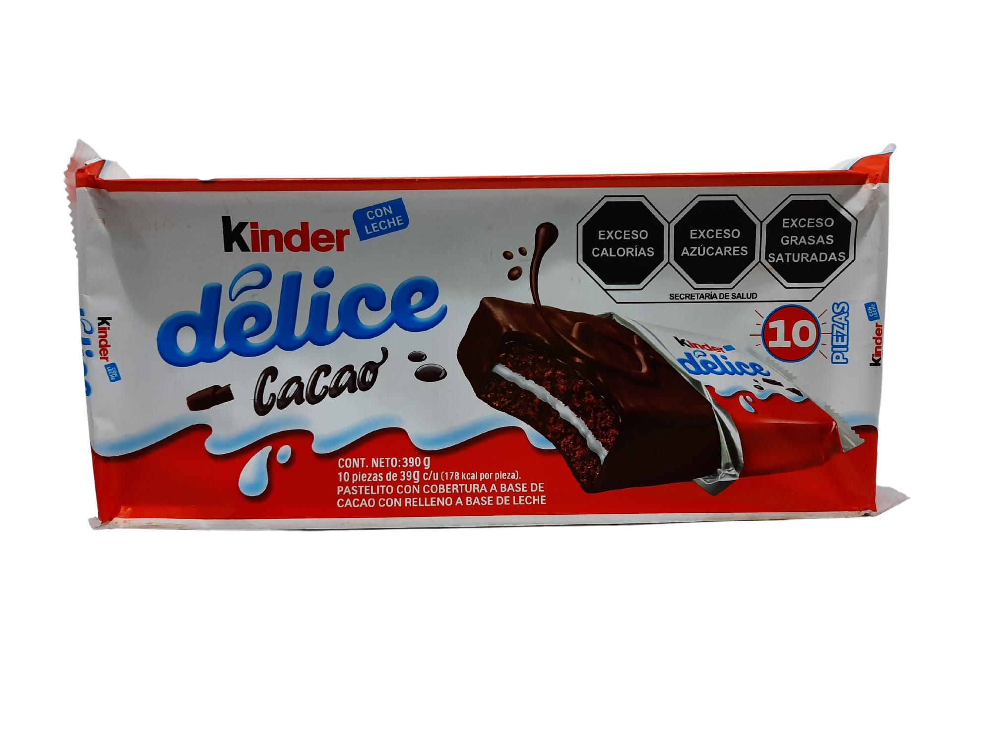 Chocolate Kinder Delice Cacao 10 Pz 390 g