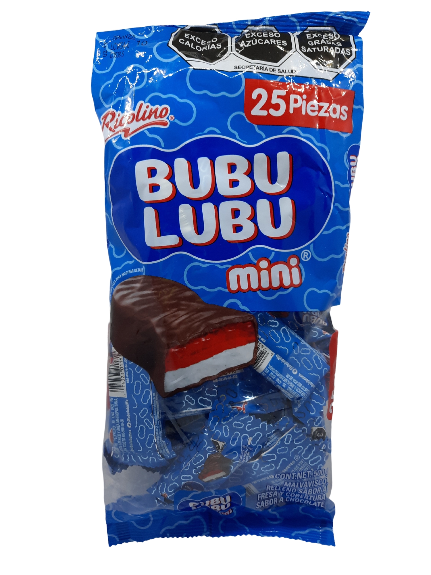 Bubulubu Mini Ricolino 25 Pz 500 g