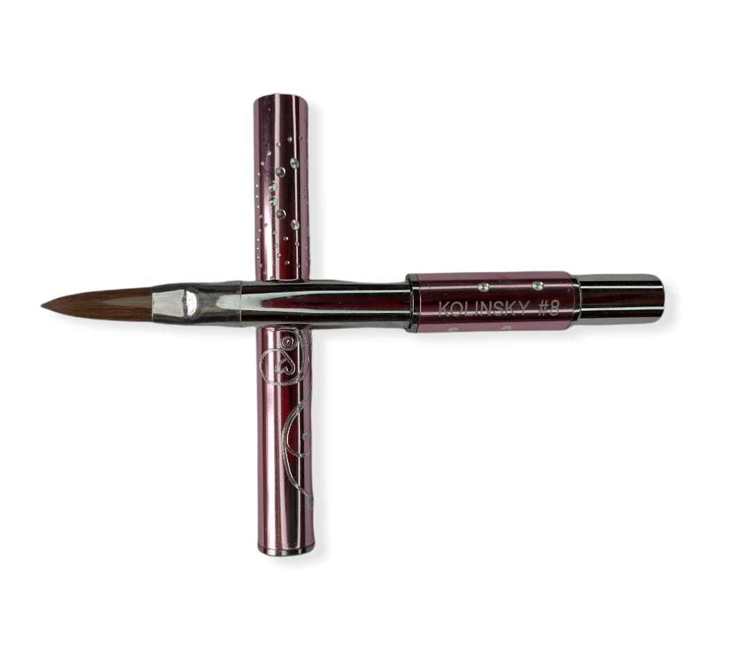 Pincel Kolinsky para uñas acrilicas numero 8 Profesional