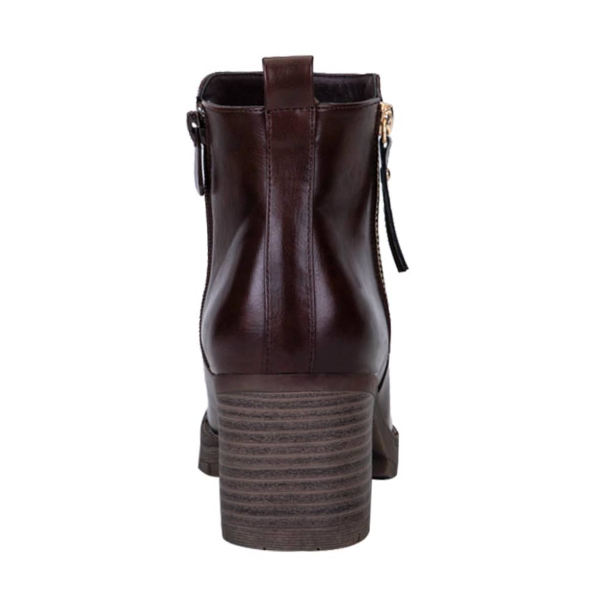 Botas casuales marca Tierra Bendita color café con cierre al costado, modelo 879753