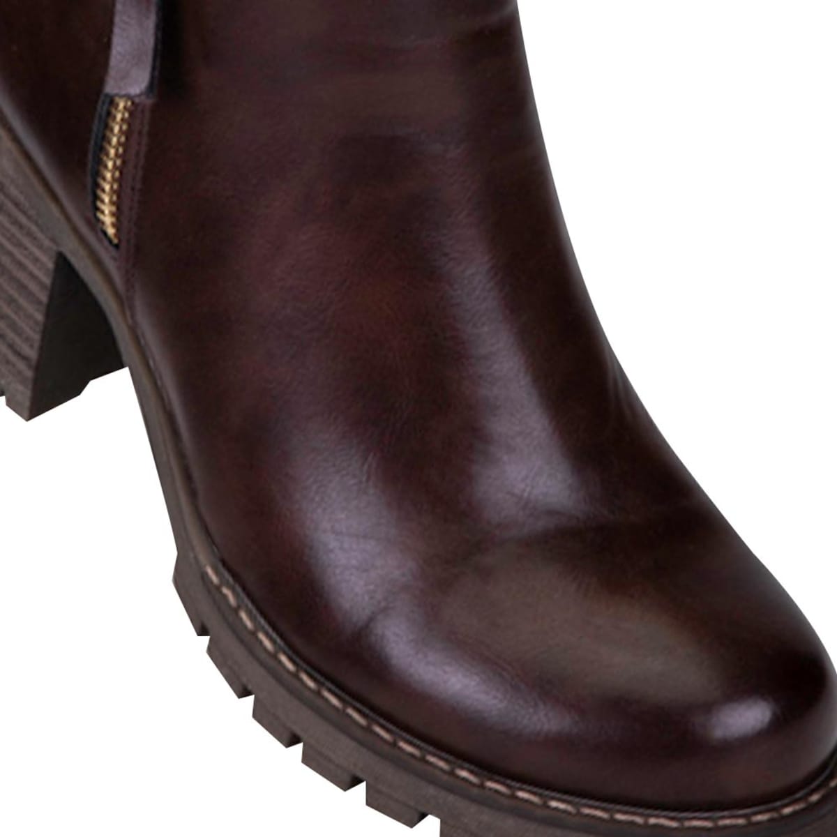 Botas casuales marca Tierra Bendita color café con cierre al costado, modelo 879753
