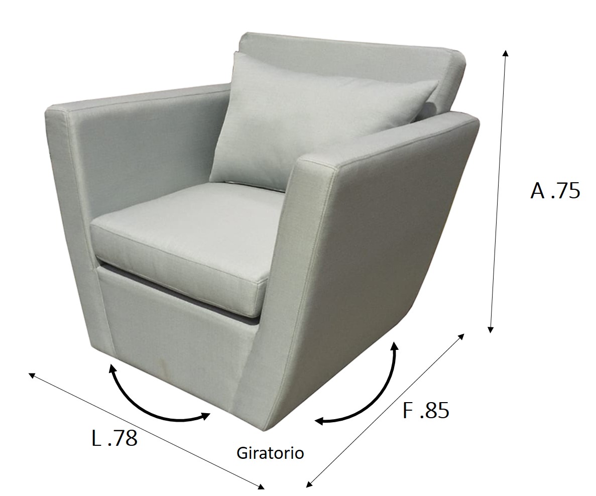 SILLON INDIVIDUAL GIRATORIO model GIRI marca POLTRONE