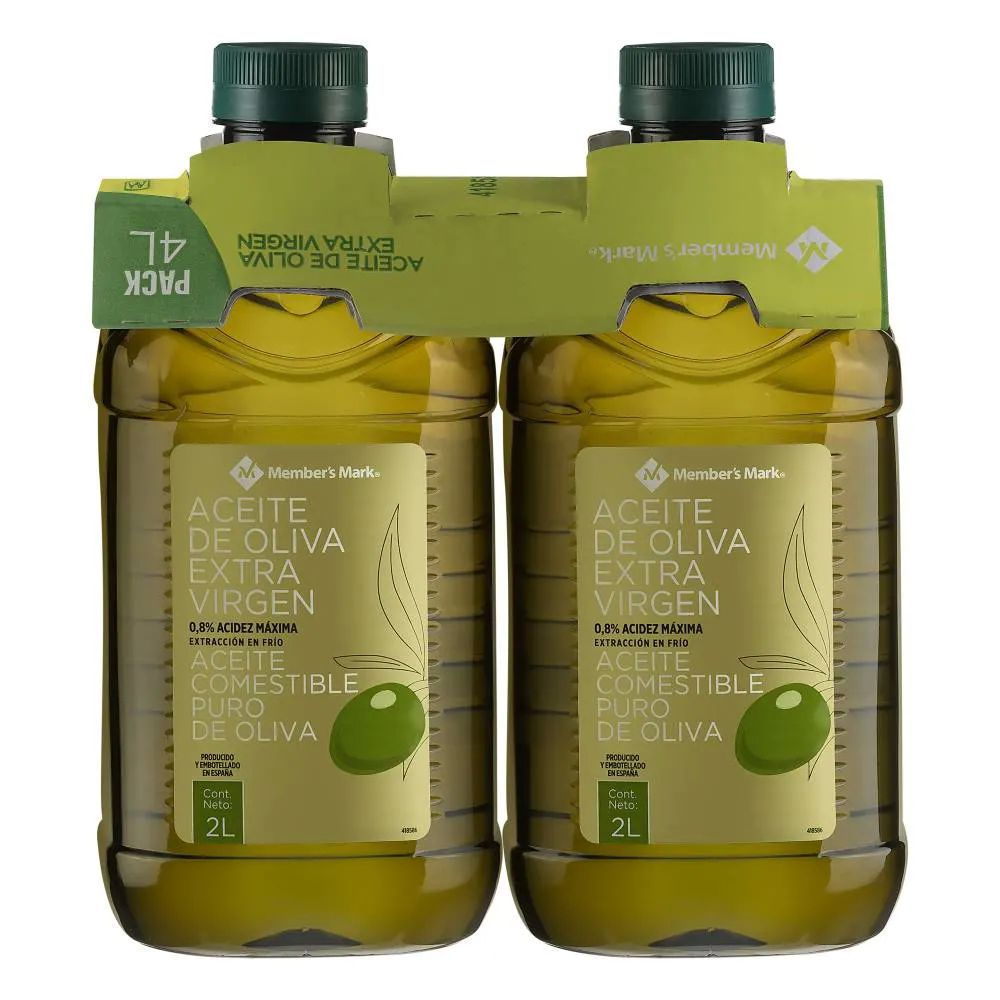 Aceite de Oliva Member's Mark Extra Virgen 2 pzas de 2 l