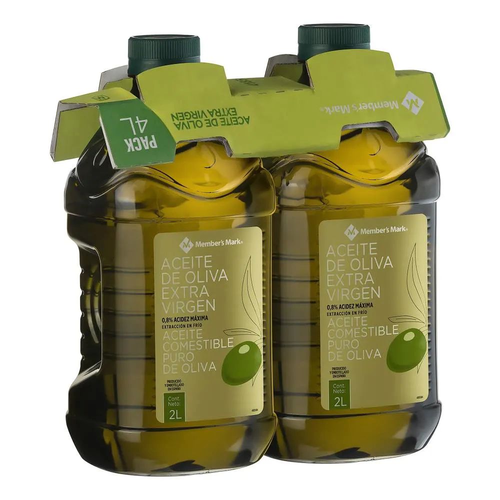 Aceite de Oliva Member's Mark Extra Virgen 2 pzas de 2 l